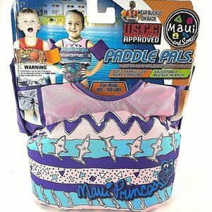 Paddle Pals Learn To Swim Kids Life Jacket USCG Approved Girls 30-50 Pounds NEW